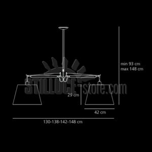 Artemide Tolomeo Basculante Sospensione 2 Bracci Diffusore Carta Pergamena  cm. 32 - immagine 2