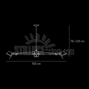 Artemide Tolomeo Sospensione Due Bracci Diffusore Alluminio - immagine 2