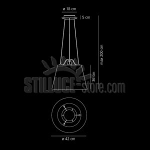 Artemide Tolomeo Mega Sospensione Diffusore Pergamena cm 42 - immagine 3