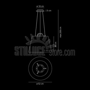 Artemide Tolomeo Mega Sospensione Diffusore Seta cm.52 - immagine 3