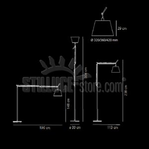 Artemide Tolomeo Mega Terra NERA con DIMMER - immagine 3
