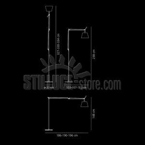 Artemide Tolomeo Mega Terra Dimmer Diffusore Seta Cm 36 - immagine 4