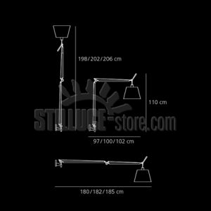Artemide Tolomeo Mega ON OFF Parete Diffusore Pergamena cm 42 - immagine 2