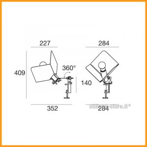 Stilnovo Triedro Lampada a Morsetto - immagine 4