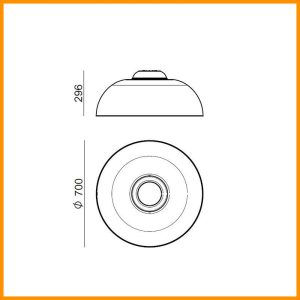 Stilnovo Demì Lampada da Parete o Soffitto d.70 - immagine 2
